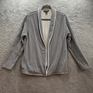 Tommy Bahama Women's Large Cardigan Open Front Nautical Striped Casual Weekend‎